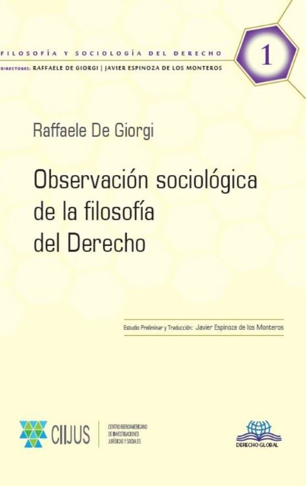 9786079783075.jpg OBSERVACION SOCIOLOGICA DE LA FILOSOF¡A DEL DERECHO